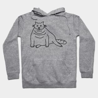 Chonk Cat Outline Hoodie